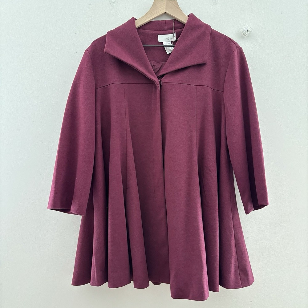 Spiegel Cape 12 Jacket Cottagecore Ponte Knit Cardigan Lagenlook coastal Preppy